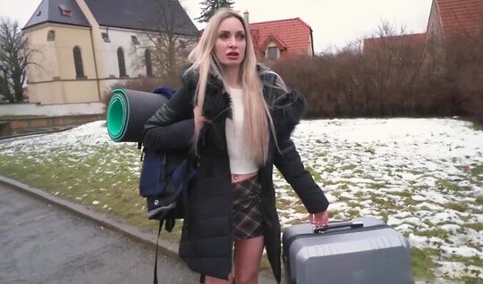 Снял на улице грудастую немку и как следует отодрал в гостинице